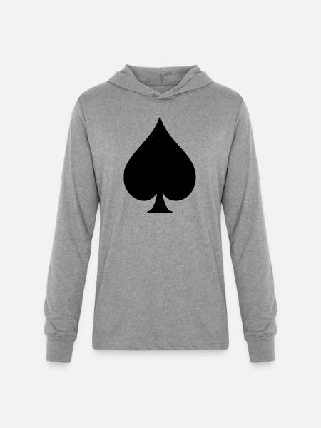 Spade - Unisex Long Sleeve Hoodie Shirt - heather grey