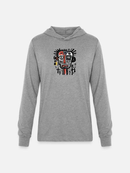 unique character design - Unisex Long Sleeve Hoodie Shirt - heather grey