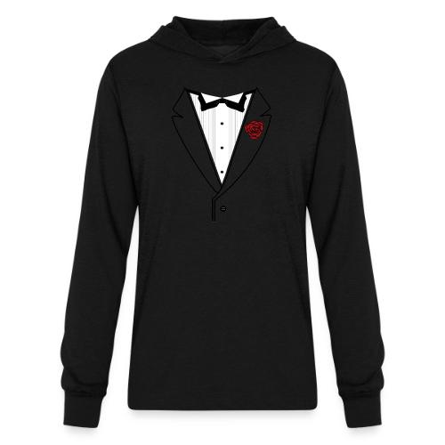 Tuxedo w/Black Lined Lapel - Unisex Long Sleeve Hoodie Shirt
