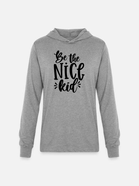 Be The Nice Kid - Unisex Long Sleeve Hoodie Shirt - heather grey