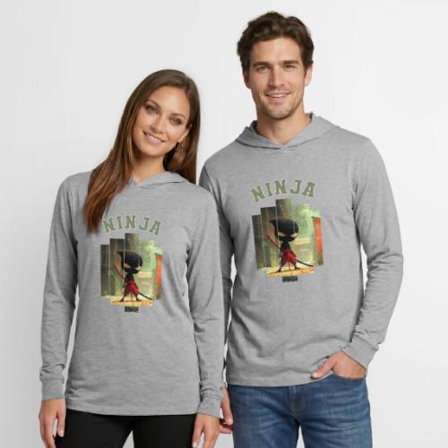 Cute Ninja Attack - Unisex Long Sleeve Hoodie Shirt