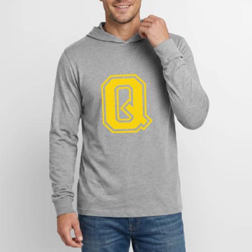 Letter Q – Capital Athletic Alphabet Monogram - Unisex Long Sleeve Hoodie Shirt