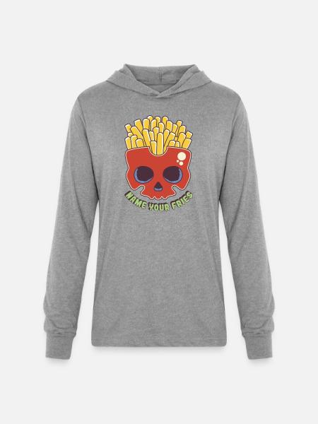 Poisoned Fries - Unisex Long Sleeve Hoodie Shirt - heather grey