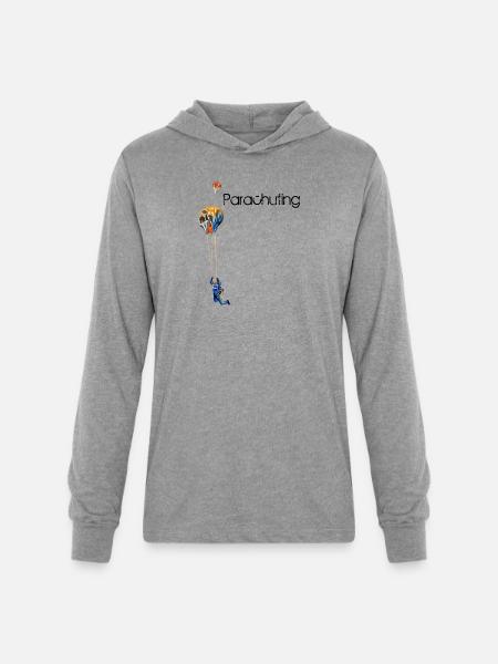 Parachuting - Unisex Long Sleeve Hoodie Shirt - heather grey
