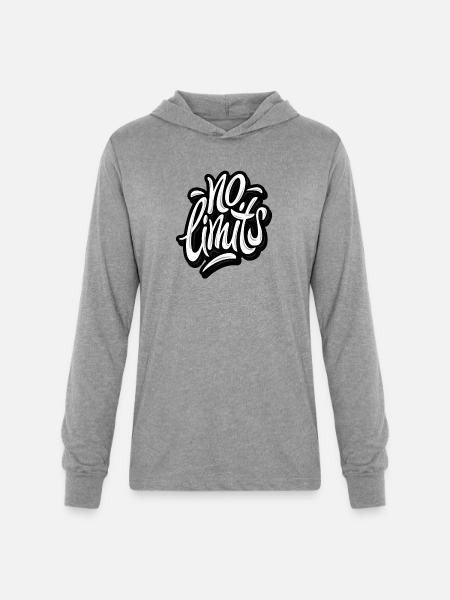 No limits - Unisex Long Sleeve Hoodie Shirt - heather grey
