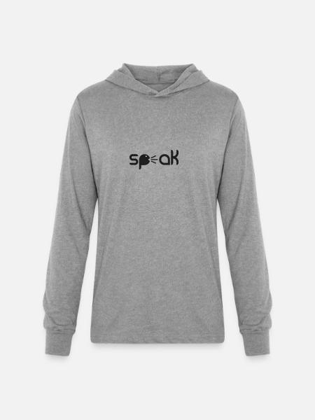 speak - Unisex Long Sleeve Hoodie Shirt - heather grey