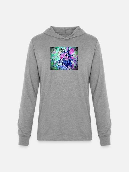 Zombie tentacle Rabbit  - Unisex Long Sleeve Hoodie Shirt - heather grey