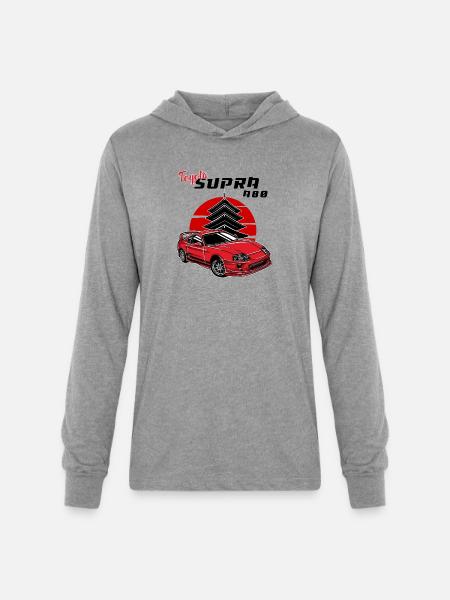 Toyota Supra A80 - Unisex Long Sleeve Hoodie Shirt - heather grey