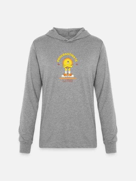 Procrastinate Later - Unisex Long Sleeve Hoodie Shirt - heather grey