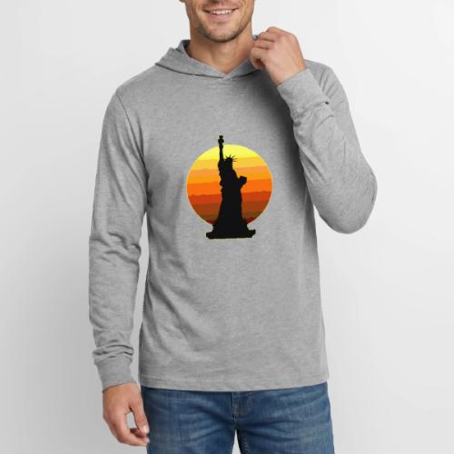 USA: Golden Horizon Liberty - Unisex Long Sleeve Hoodie Shirt