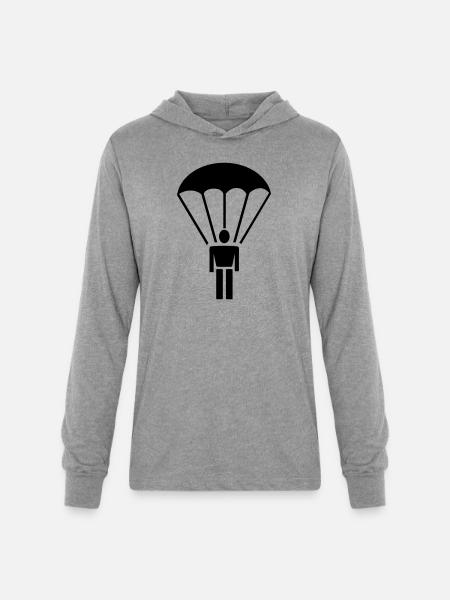 parachute - Unisex Long Sleeve Hoodie Shirt - heather grey