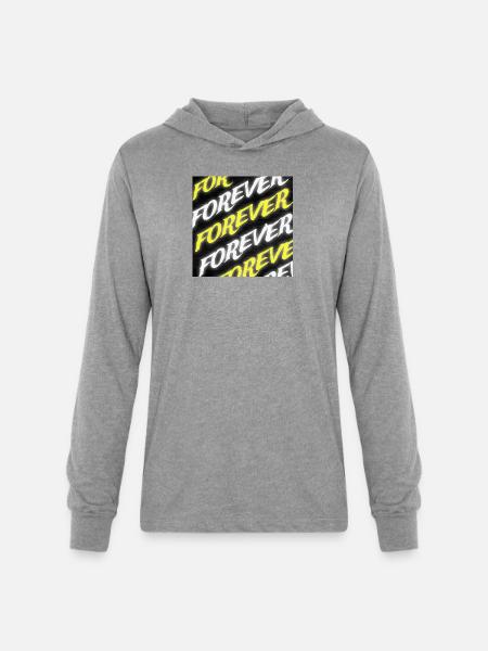 Forever Neon Text - Unisex Long Sleeve Hoodie Shirt - heather grey