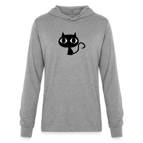 Black Cat Print - Unisex Long Sleeve Hoodie Shirt