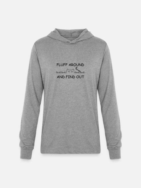Fluff Around - Unisex Long Sleeve Hoodie Shirt - heather grey