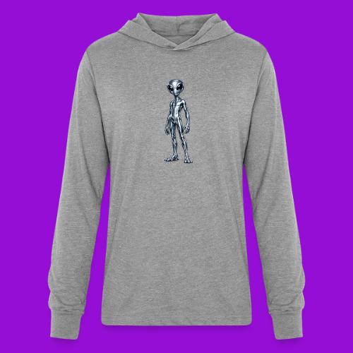 Silver Alien - Unisex Long Sleeve Hoodie Shirt