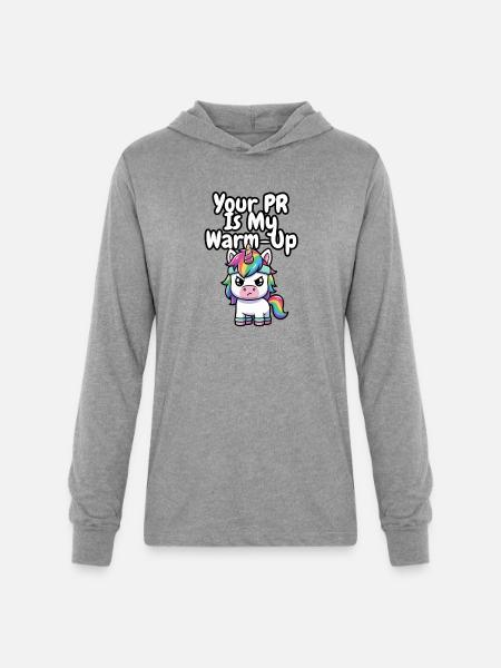 Your PR Is My Warm-Up - Unisex Long Sleeve Hoodie Shirt - heather grey