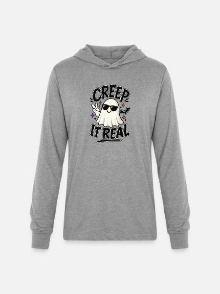 Creep It Real - Unisex Long Sleeve Hoodie Shirt - heather grey