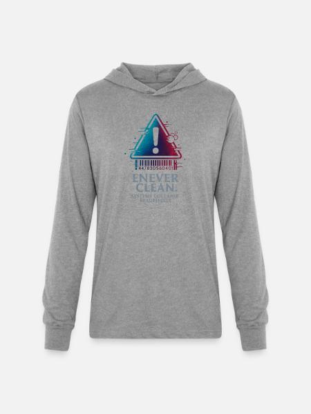 Warning Triangle Gradient - Unisex Long Sleeve Hoodie Shirt - heather grey