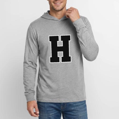 Varsity Letter H Athletic Font Design - Unisex Long Sleeve Hoodie Shirt