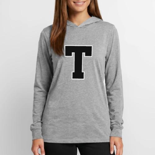 Varsity Letter T Athletic Font Design - Unisex Long Sleeve Hoodie Shirt