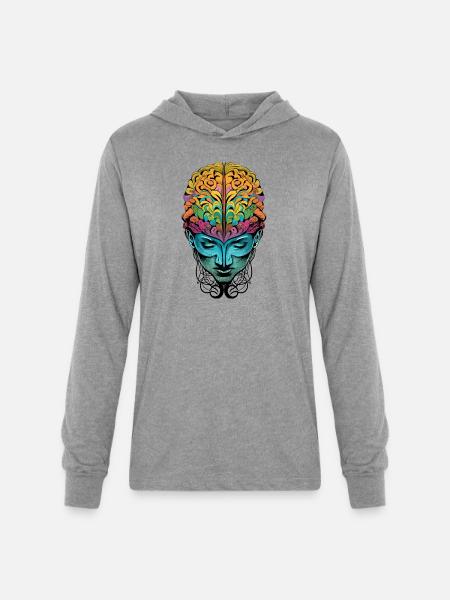Abstract Mind - Unisex Long Sleeve Hoodie Shirt - heather grey