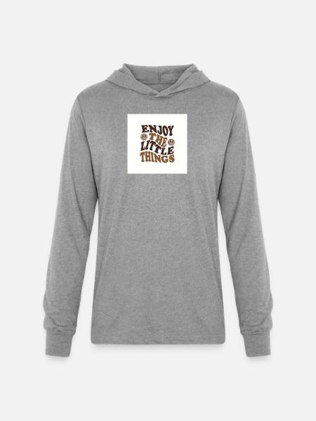 Enjoy The Little Things Retro - Unisex Long Sleeve Hoodie Shirt - heather grey
