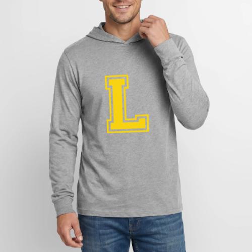 Letter L – Capital Athletic Alphabet Monogram - Unisex Long Sleeve Hoodie Shirt