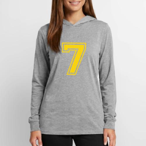 Number 7 in a classic athletic collegiate font - Unisex Long Sleeve Hoodie Shirt