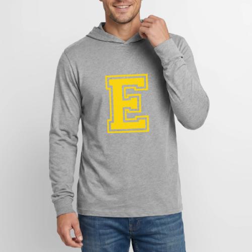 Letter E – Capital Athletic Alphabet Monogram - Unisex Long Sleeve Hoodie Shirt