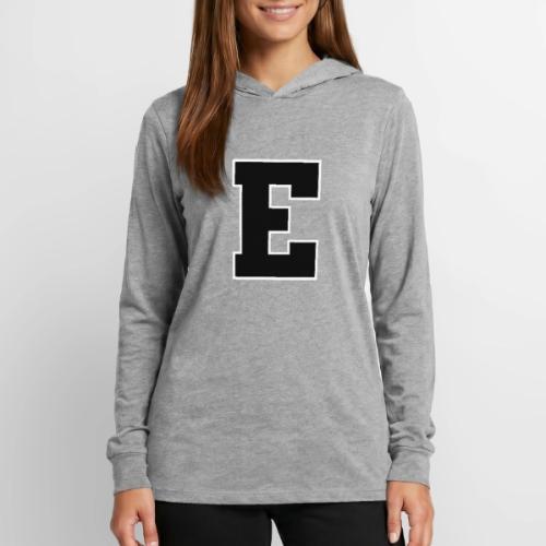Varsity Letter E Collegiate Font Graphic - Unisex Long Sleeve Hoodie Shirt