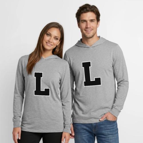 Varsity Letter L Athletic Monogram - Unisex Long Sleeve Hoodie Shirt