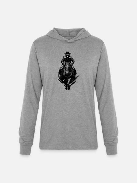 Horseman - Unisex Long Sleeve Hoodie Shirt - heather grey