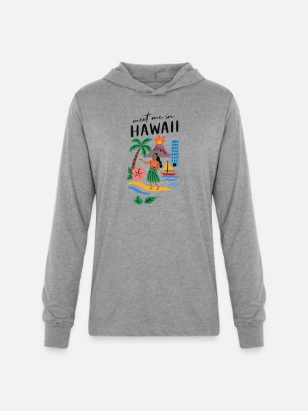 Hawaii Adventure Summer Tee - Unisex Long Sleeve Hoodie Shirt - heather grey