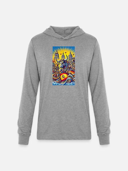Spanien Stier Espana Design - Unisex Long Sleeve Hoodie Shirt - heather grey