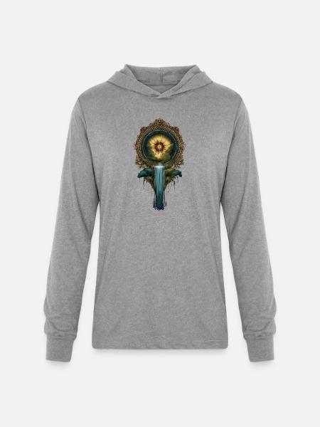 Golden Sun portal  - Unisex Long Sleeve Hoodie Shirt - heather grey