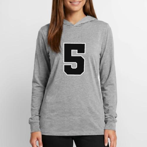 Varsity Number 5 Athletic Design - Unisex Long Sleeve Hoodie Shirt
