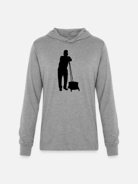 janitor - Unisex Long Sleeve Hoodie Shirt - heather grey