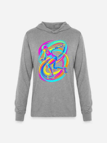 Roller Skater - Unisex Long Sleeve Hoodie Shirt - heather grey