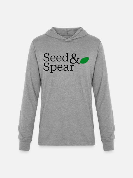 Seed Spear - Unisex Long Sleeve Hoodie Shirt - heather grey