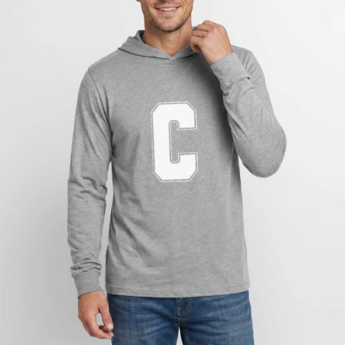 White Letter C – Varsity Alphabet Monogram - Unisex Long Sleeve Hoodie Shirt