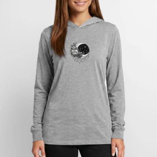 Crescent Moon Floral - Unisex Long Sleeve Hoodie Shirt