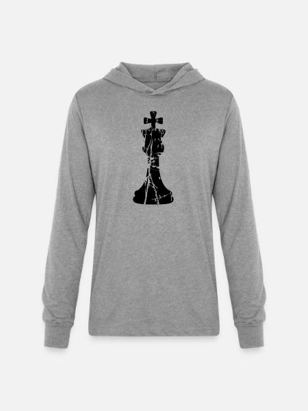 Scratch Cracks Chess - Unisex Long Sleeve Hoodie Shirt - heather grey