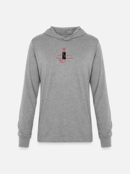 Neon Grid Microchip Icon - Unisex Long Sleeve Hoodie Shirt - heather grey