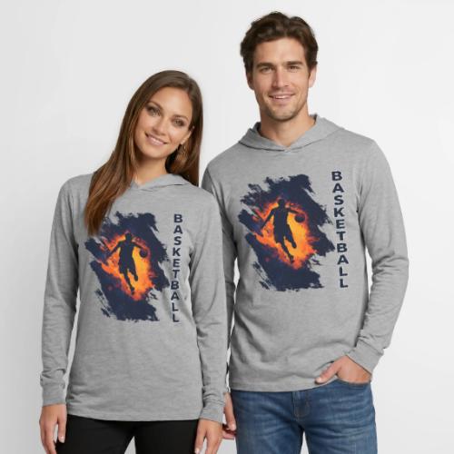 Basketball Focus - Unisex Long Sleeve Hoodie Shirt
