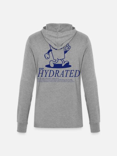 Stay Hydrated - Drink Your Water - Unisex Long Sleeve Hoodie Shirt - heather grey