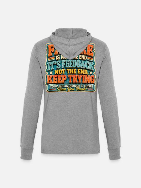 Failure Is Feedback: Keep Trying - Unisex Long Sleeve Hoodie Shirt - heather grey