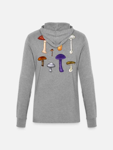 Poisonous Mushrooms - Unisex Long Sleeve Hoodie Shirt - heather grey