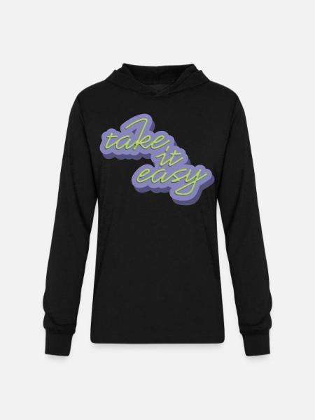 Take It Easy - Unisex Long Sleeve Hoodie Shirt - black