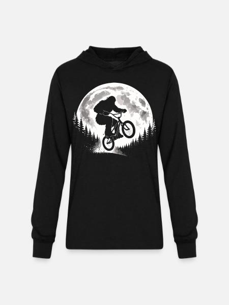 Bigfoot BMX Jump - Unisex Long Sleeve Hoodie Shirt - black
