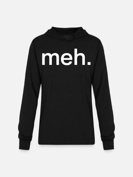 Pastel Meh Typography - Unisex Long Sleeve Hoodie Shirt - black